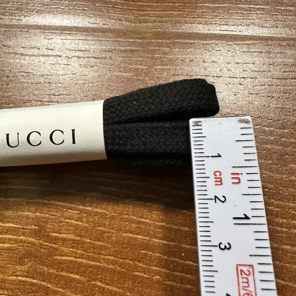 Gucci Shoe Laces Black Cotton Designer Luxury Sneakers City Essential New Gift